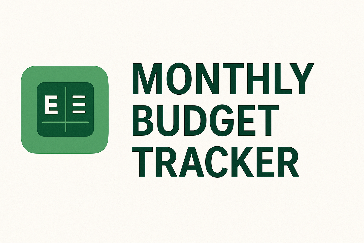 Monthly budget tracker