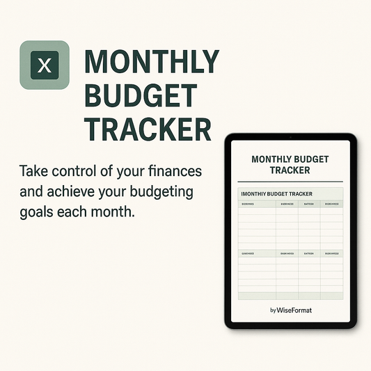 Monthly budget tracker