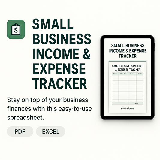 Small Business Income & Expense Tracker